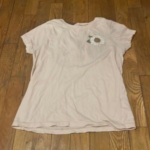 Baby Pink O’Neill T-Shirt With Flower Design